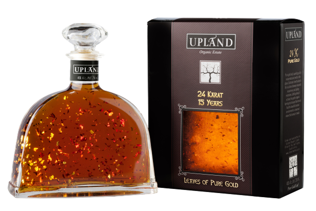 Upland Organic Directors Reserve XO Brandy 24 Karat, 15 years old.